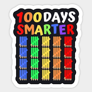 100 Days Smarter Teacher Student Girl Boy Sticker